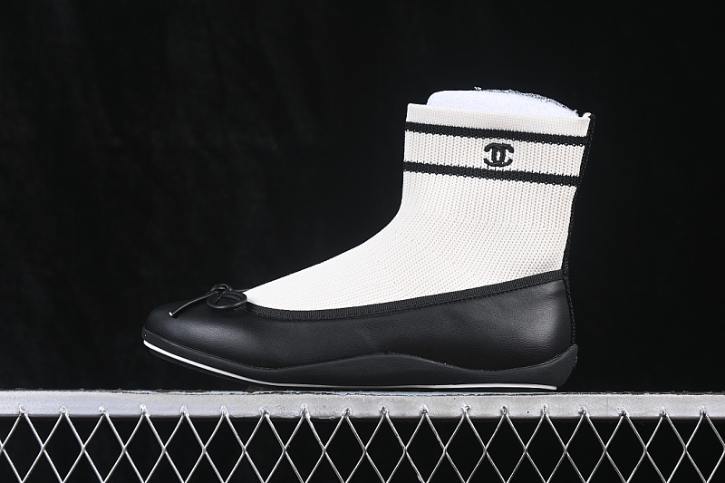 FLAT SHOES WHITE/BLACK/WHITE · E1389, photo 1