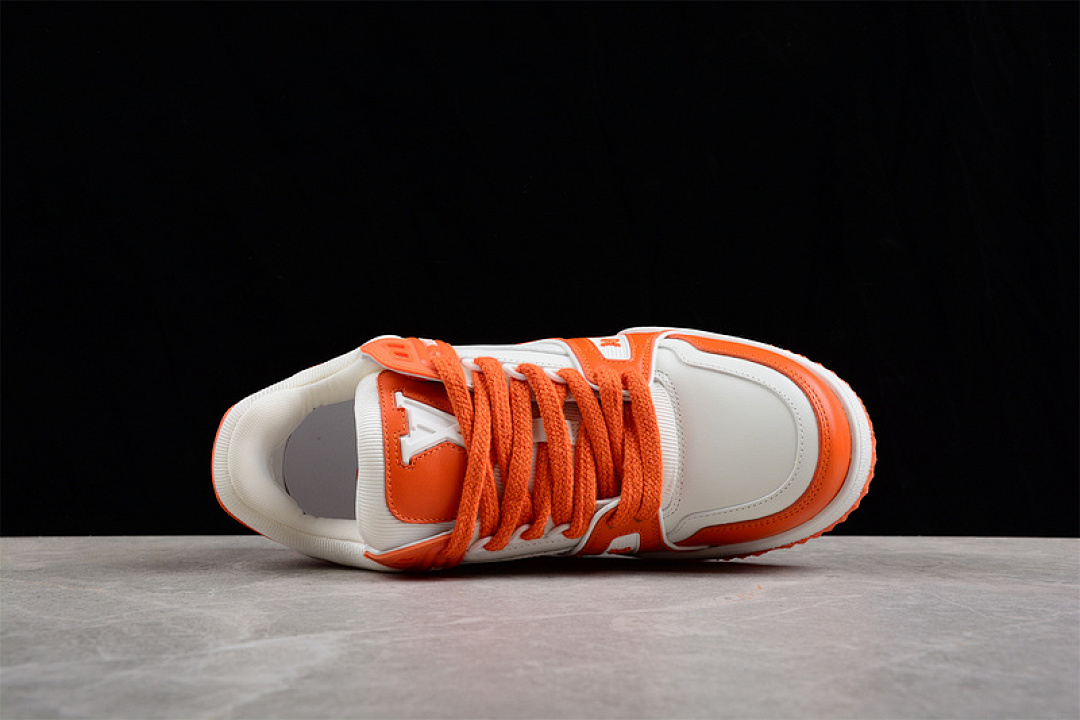 Louis Vuitton [L*V TRAINER SNEAKERS WHITE/WHITE/ORANGE]-[WOMAN:35-40]-[MAN:39-45] - Image 14