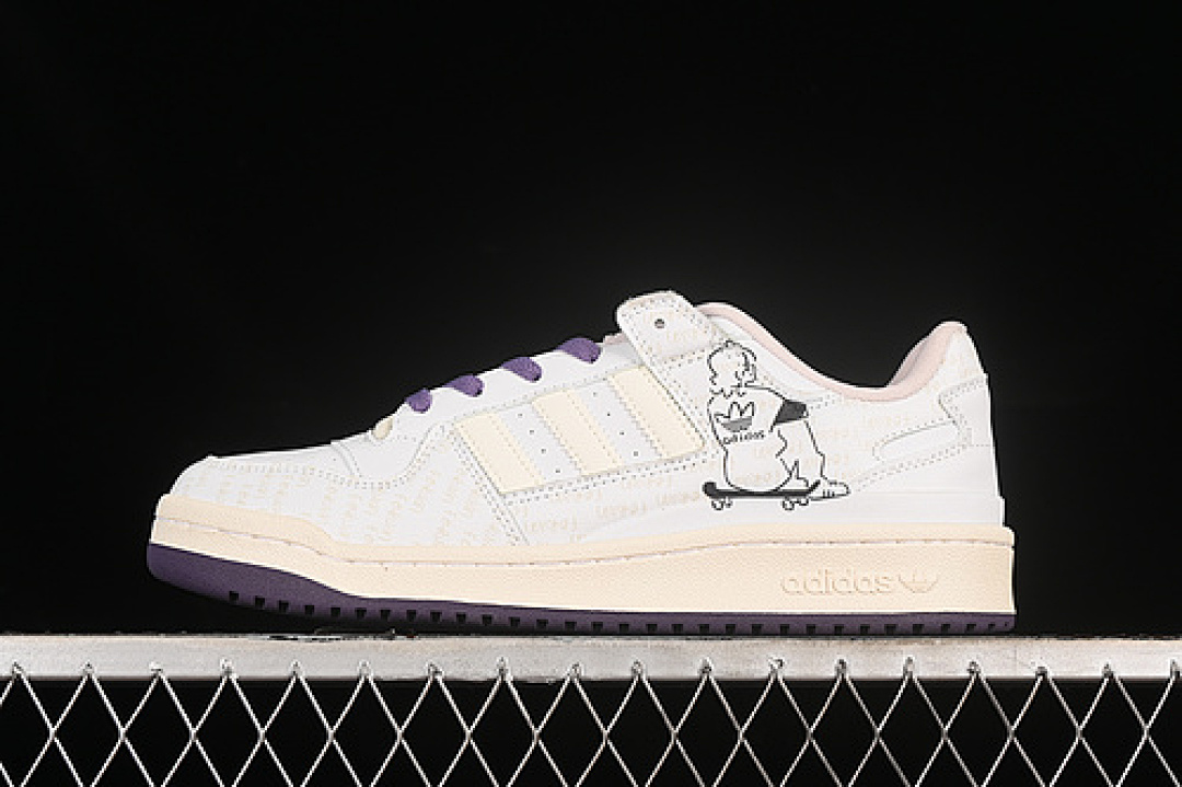 Purple FORUM 84 LOW WHITE/GREY/PURPLE · IE2121, photo 1