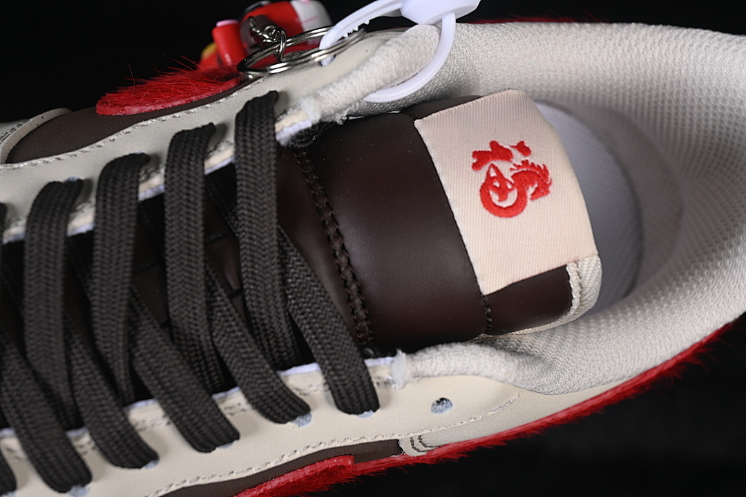 Nike [NH0601-517]-[AIR FORCE 1 07 LOW CASUAL SNEAKERS COFFEE/RED/BEIGE]-[WOMAN:36-39]-[MAN:40-45] - Image 8