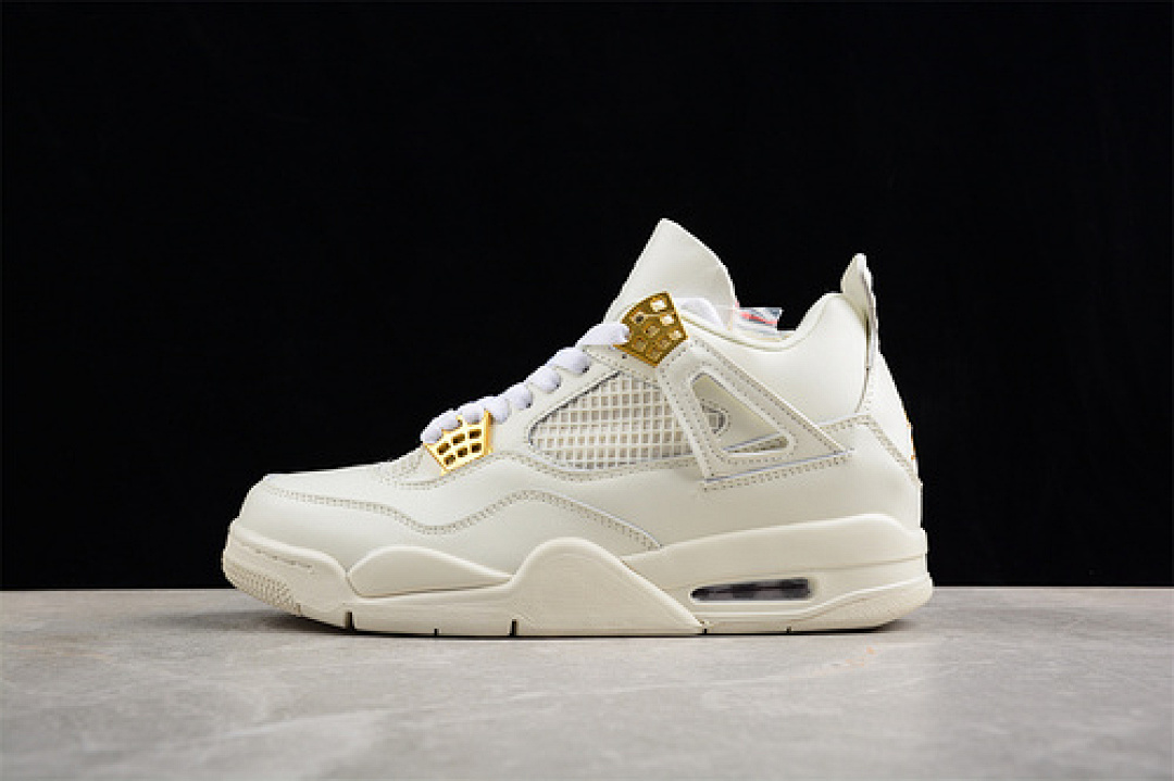 Jordan [AQ9129-003]-[AIR JORDAN 4 WMNS SAIL WHITE/GOLD/GREY]-[WOMAN:36-39]-[MAN:40-47.5], photo 1