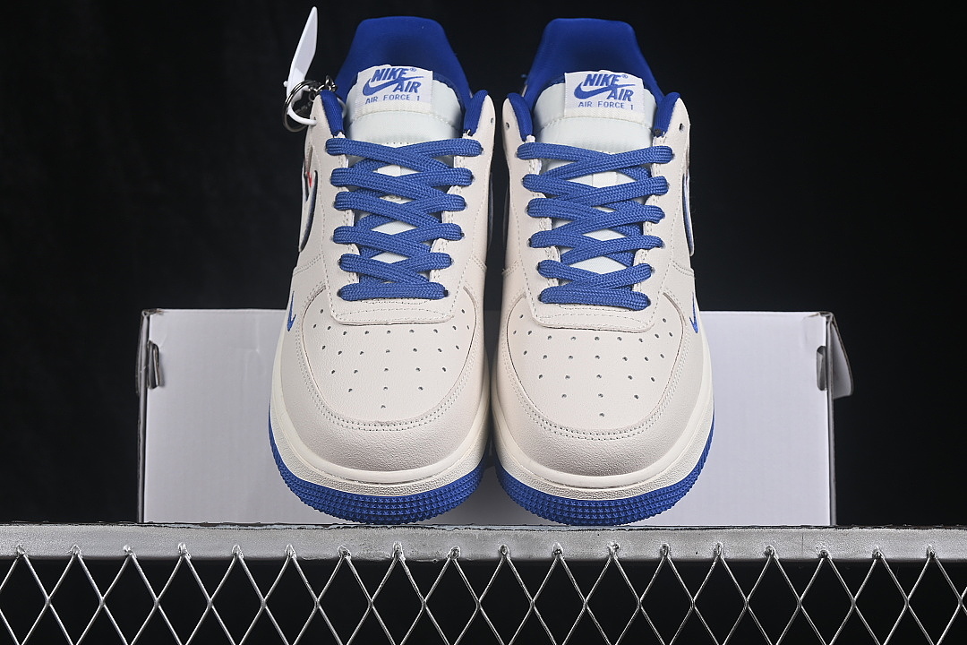 Nike [DF0188-154]-[AIR FORCE 1 07 LOW CASUAL SNEAKERS KLEIN BLUE/GREY]-[WOMAN:36-39]-[MAN:40-45] - Image 12