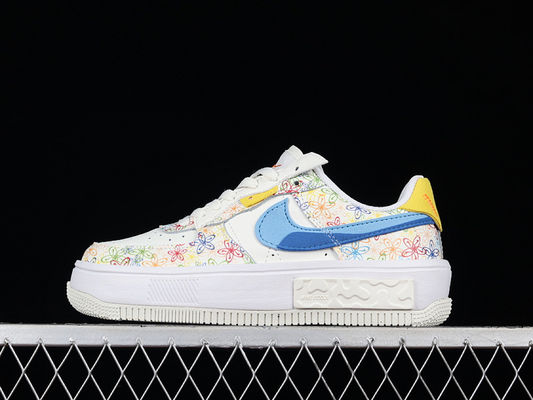 Nike [DV3211-100]-[AIR FORCE 1 FONTANKA FLOWERS SAIL/VIVID SULPHUR/GAME ROYAL/UNIVERSITY (BLUE]), photo 1