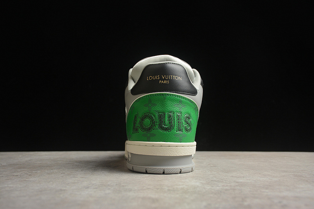 Louis Vuitton [LOUIS VUITTON TRAINER SNEAKER LOW L*V WHITE/GREY/BLACK/GREEN]-[MAN:39-45] - Image 10