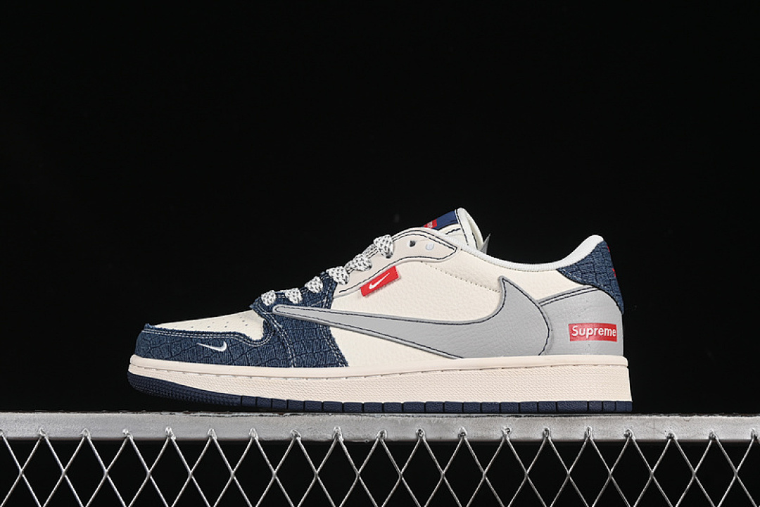 Jordan [JJ2508-565]-[TRAVIS SCOTT X FRAGMENT DESIGN AIR JORDAN 1 LOW OG SP WHITE/GREY/BLUE]-[36-45], photo 1