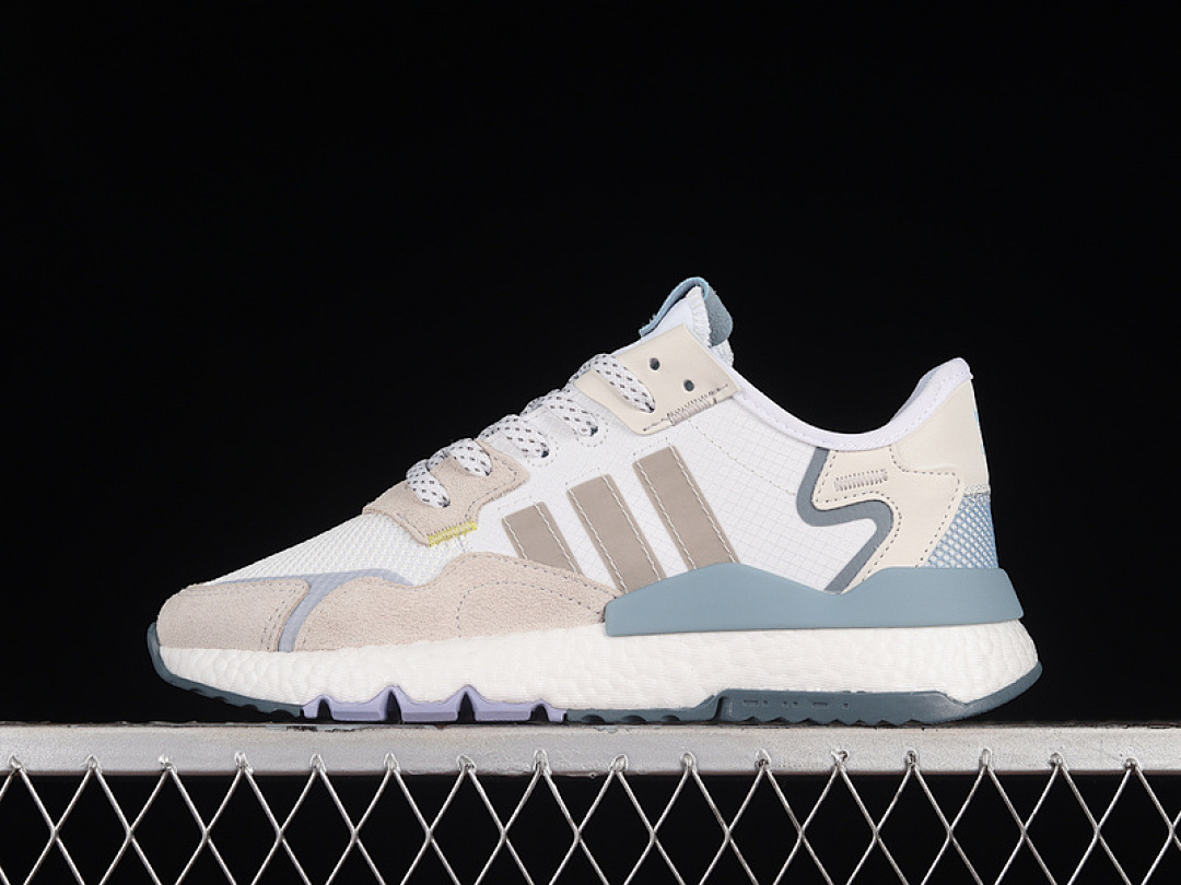 Unbranded [IF0419]-[NITE JOGGER BOOST SHOES CLOUD WHITE/LIGHT GREY/BLUE]-[WOMAN:36-39]-[MAN:40-45], photo 1