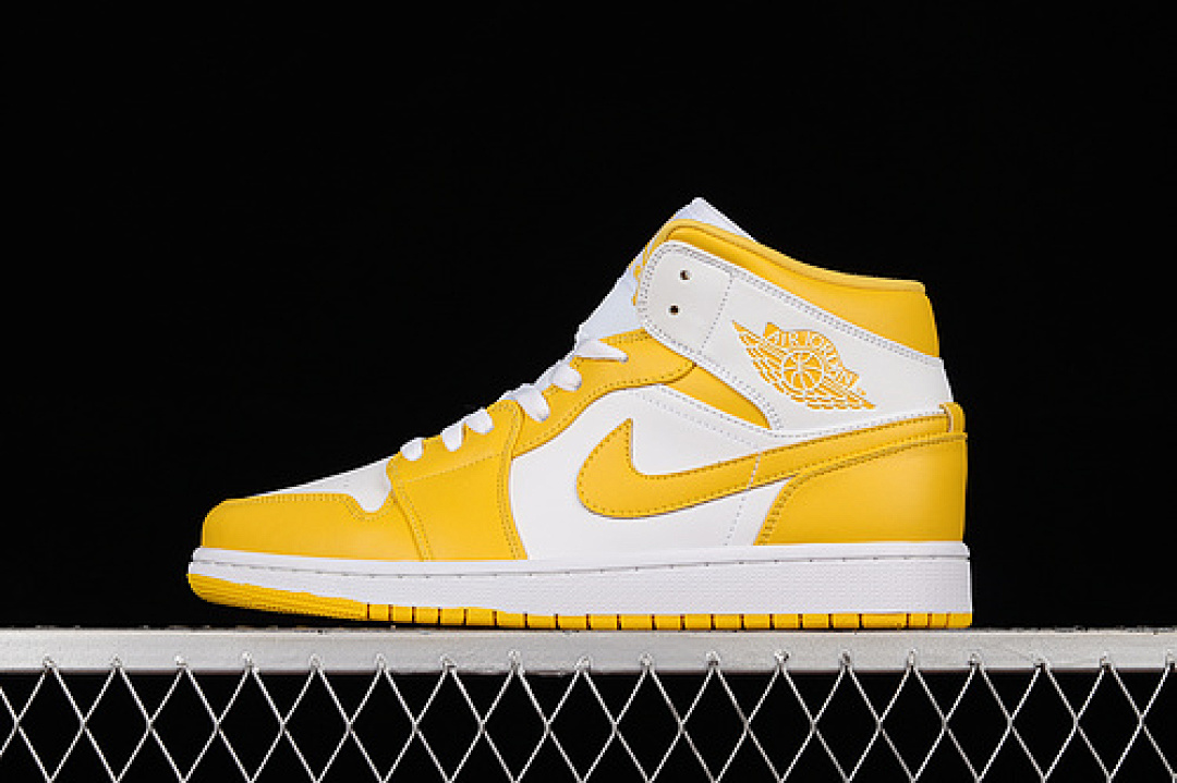 Jordan [BQ6472-117]-[AIR JORDAN 1 MID POLLEN WHITE/UNIVERSITY GOLD/WHITE]-[WOMAN:36-39]-[MAN:40-46], photo 1