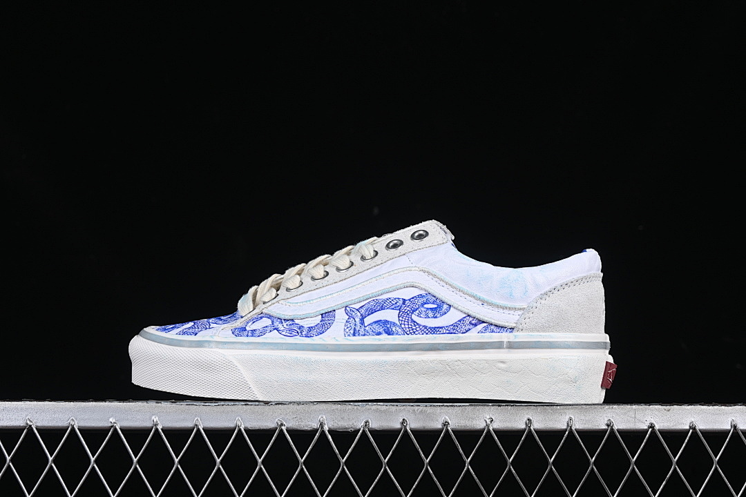 LOW TOP CASUAL SNEAKERS BLUE/WHITE/GREY · VN000D57CDA, photo 1