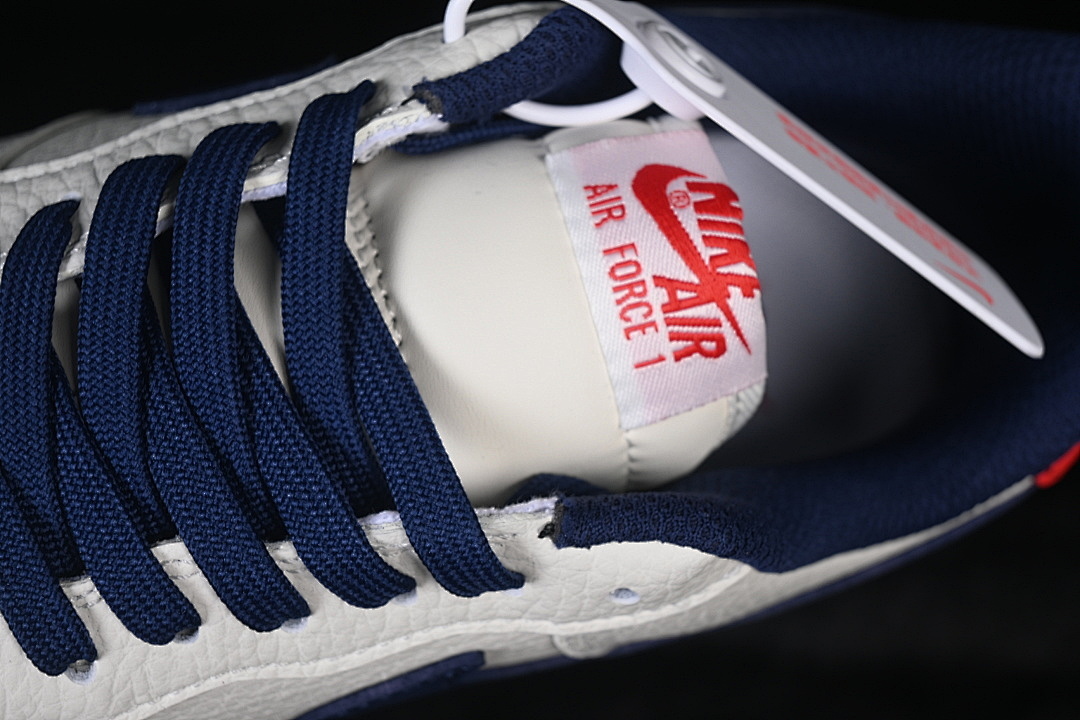 Nike [NH0601-544]-[AIR FORCE 1 07 LOW WHITE/NAVY BLUE/RED]-[WOMAN:36-39]-[MAN:40-45] - Image 9