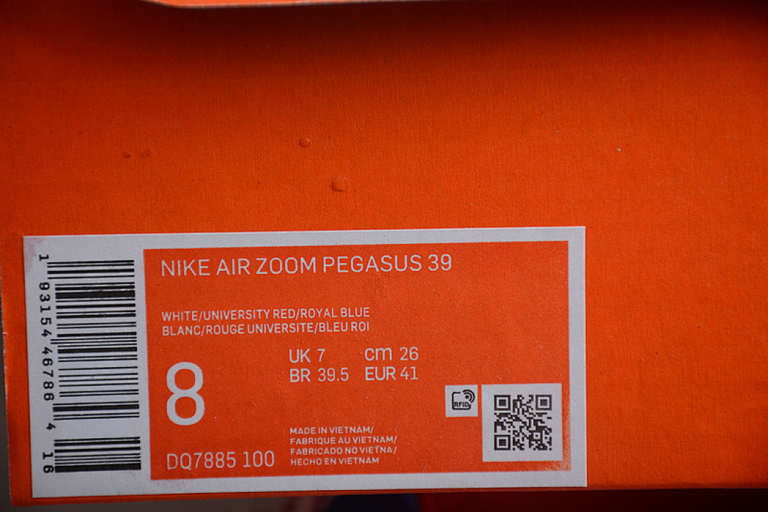 Nike [DQ7885-100]-[AIR ZOOM PEGASUS 39 WHITE/UNIVERSITY RED/ROYAL BLUE]-[WOMAN:36-39]-[MAN:40-45] - Image 5