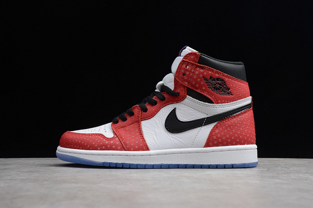 Jordan AIR Jordan 1 RETRO HIGH OG SPIDERMAN RED/BLACK-WHITE-PHOTO BLUE · 555088-602, photo 1