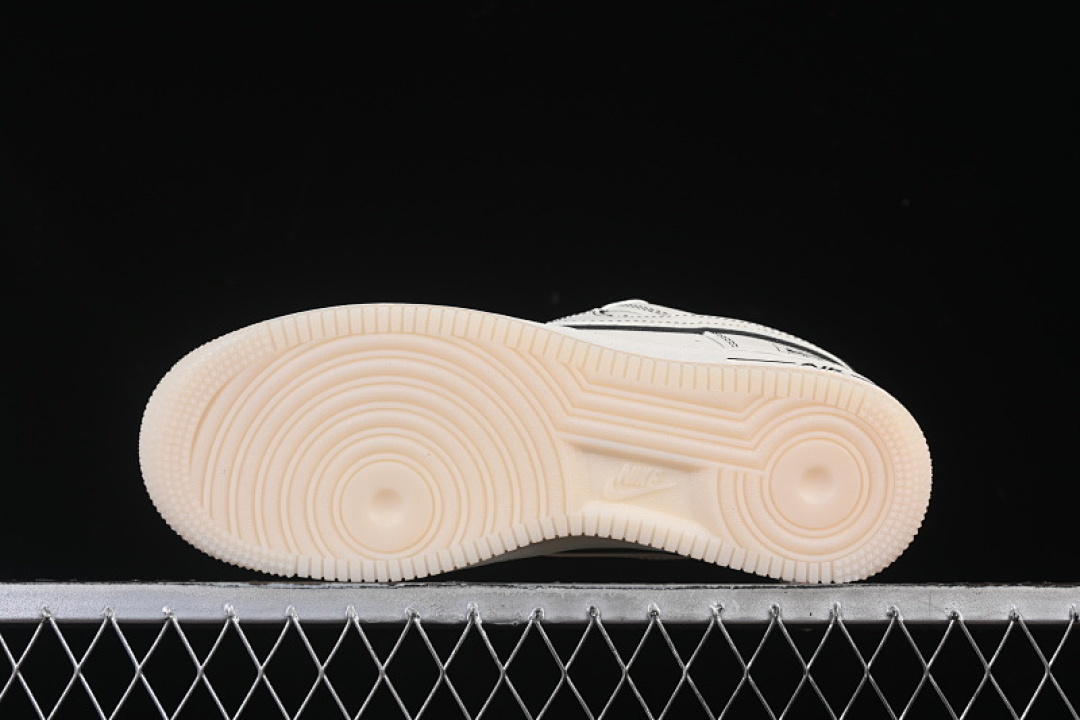 Nike [SM6668-115]-[AIR FORCE 1 07 LOW CASUAL SNEAKERS BLACK/WHITE]-[WOMAN:36-39]-[MAN:40-45] - Image 14