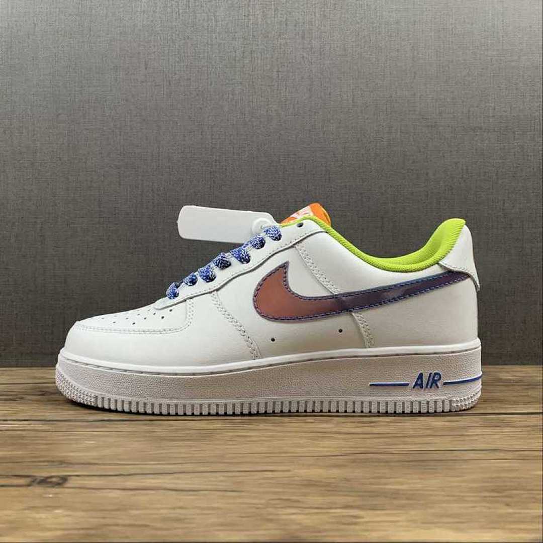 Nike [DO7767-100]-[AIR FORCE 1 LOW LV8 WHITE/MULTI-COLOR-MEDIUM BLUE]-[WOMAN:36-39]-[MAN:40-45], photo 1