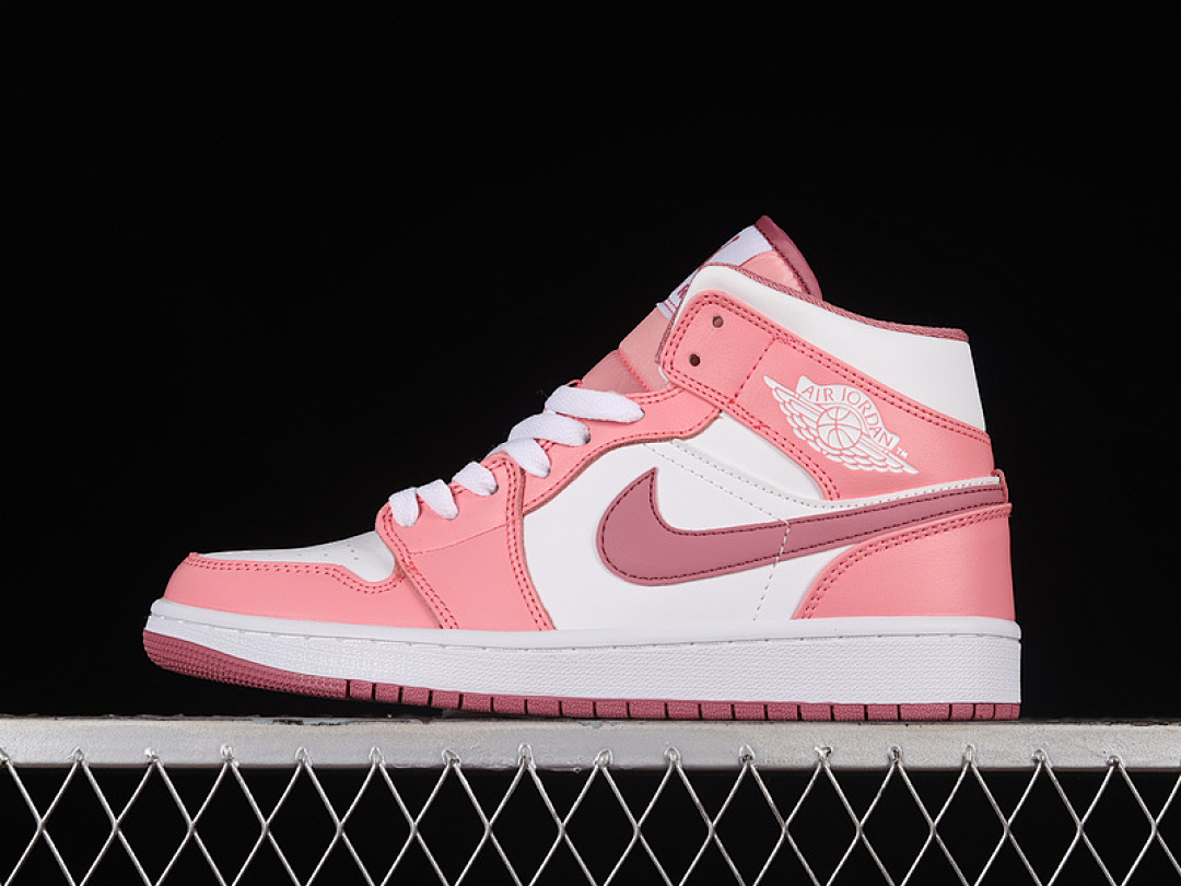 Jordan [DQ8423-616]-[AIR JORDAN 1 MID GS VALENTINE S DAY 2023 CORAL CHALK/DESERT BERRY/WHITE], photo 1