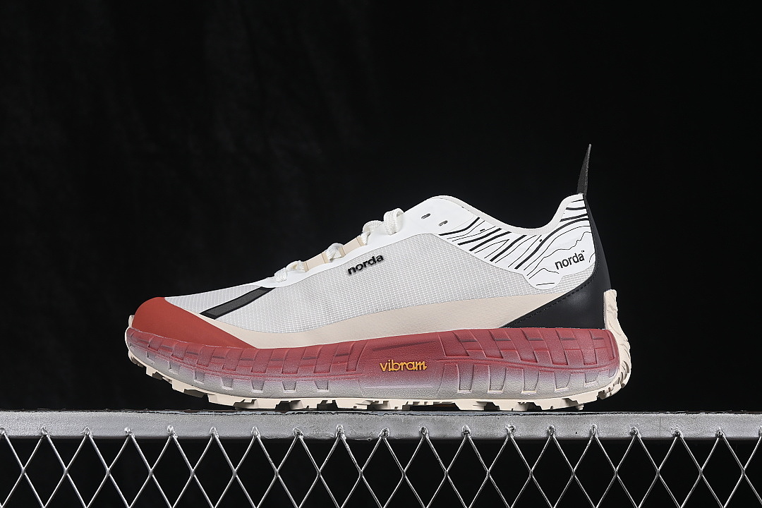 Norda Norda [ 001 DYNEEMA ANTI SLIP CASUAL RUNNING SHOES RED/GREY/BEIGE]-[WOMAN:36-39]-[MAN:40-45], photo 1
