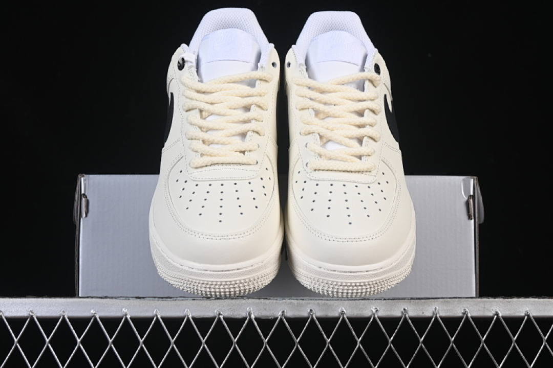 Nike [ZH0318-128]-[AIR FORCE 1 07 LOW BEIGE/BLACK]-[WOMAN:36-39]-[MAN:40-45] - Image 13