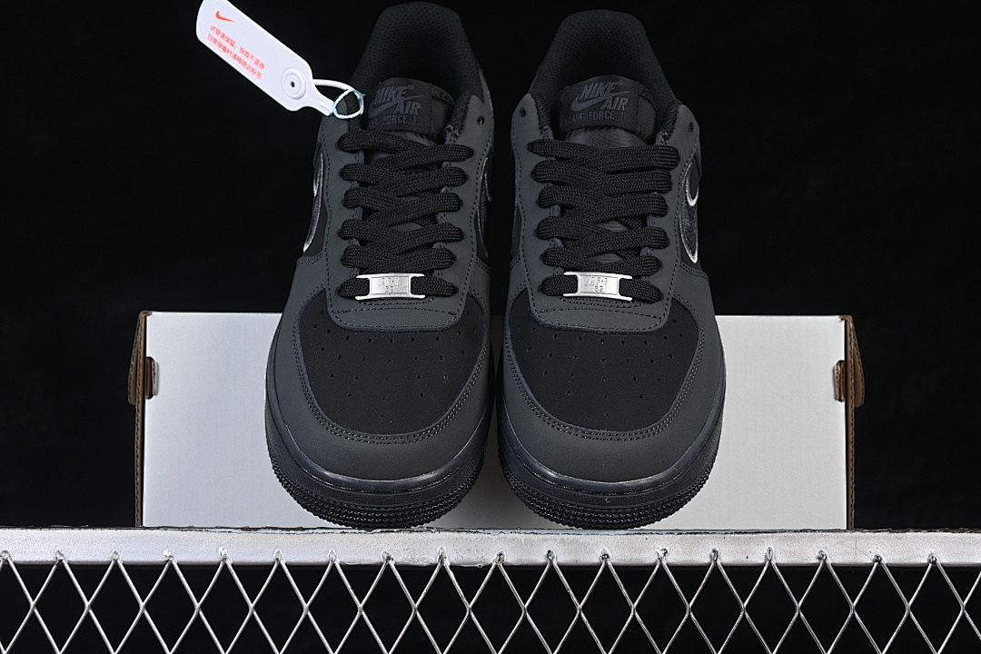 Unbranded [IB6842-002]-[AIR FORCE 1 07 LOW CASUAL SNEAKERS DARK GRAY/BLACK]-[WOMAN:36-39]-[MAN:40-45] - Image 12