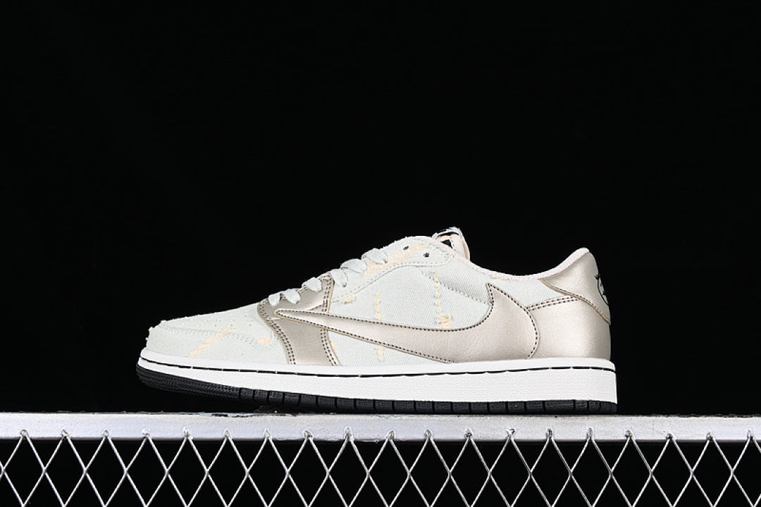 Jordan [DM7866-815]-[TRAVIS SCOTT X AIR JORDAN 1 LOW OG AJ BEIGE/GOLD]-[UNSIEXX:35.5-46], photo 1