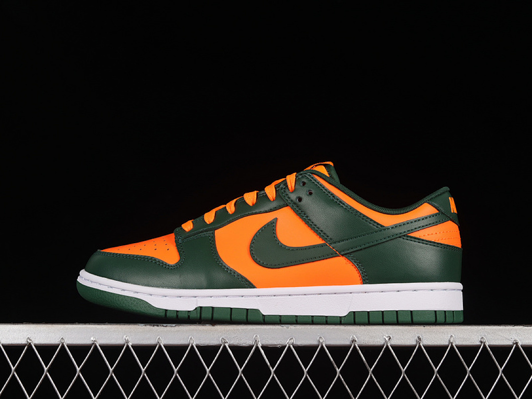 Unbranded [DD1391-300]-[SB DUNK LOW MIAMI HURRICANES GORGE GREEN/WHITE/TOTAL ORANGE]-[UNISEX:36-47.5], photo 1