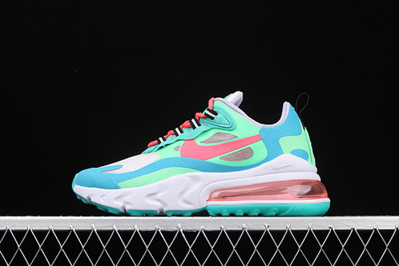 Nike AIR MAX 270 REACT BAUHAUS ELECTRO GREEN/CRIMSON-BLUE LAGOON · AT6174-300, photo 1