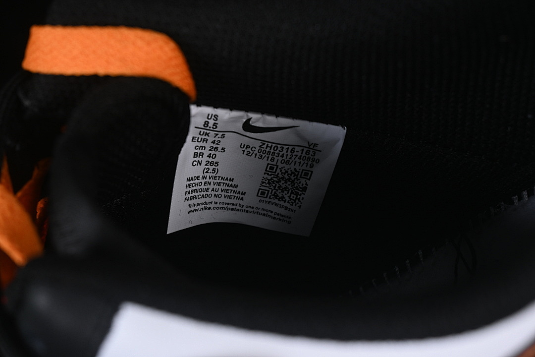 Nike [ZH0316-163]-[AIR FORCE 1 07 LOW WHITE/BLACK/ORANGE]-[WOMAN:36-39]-[MAN:40-45] - Image 6