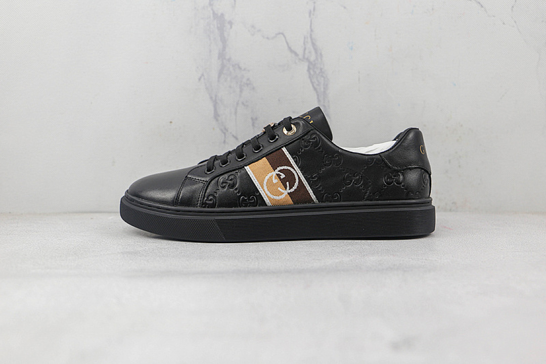 Gucci Gucci SCREENER GG HIGH-TOP SNEAKER BLACK/BLACK/GOLD · 02JPO6805, photo 1