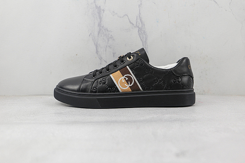 Gucci [02JPO6805]-[GU*CCI SCREENER GG HIGH-TOP SNEAKER BLACK/BLACK/GOLD]-[MAN:38-44]
