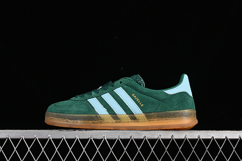 Adidas ORIGINALS GAZELLE INDOOR COLLEGIATE GREEN/HAZY SKY/VICTORY GOLD · IG9979, photo 1