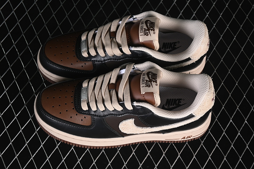 Nike [CJ9179-200]-[AIR FORCE 1 07 LOW CASUAL SNEAKERS PINK/COFFEE/BLACK]-[WOMAN:36-39]-[MAN:40-45] - Image 10