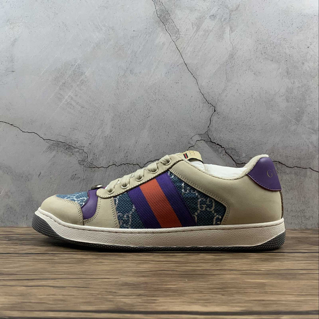 Gucci Gucci [ SCREENER SNEAKERS BEIGE/PURPLE/BLUE-RED]-[WOMAN:35-39]-[MAN:40-44], photo 1
