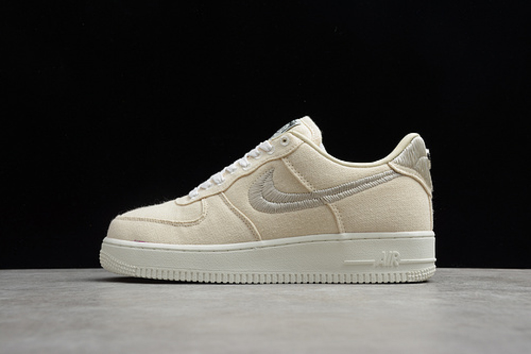 Nike [CZ9084-200]-[STUSSY X AIR FORCE 1 LOW FOSSIL STONE/BEIGE/WHITE]-[UNISEX:36-45], photo 1