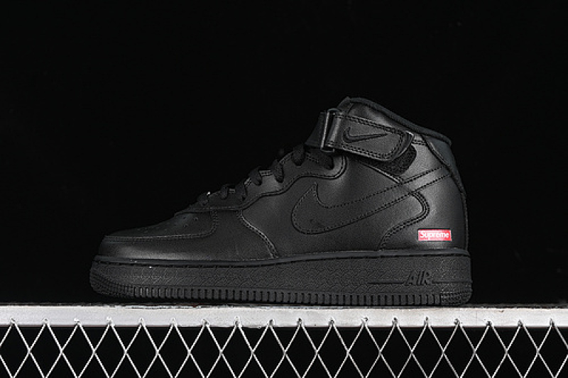 Nike Nike SUPREME X AIR FORCE 1 MID BOX LOGO BLACK/BLACK/BLACK · FZ8784-001, photo 1