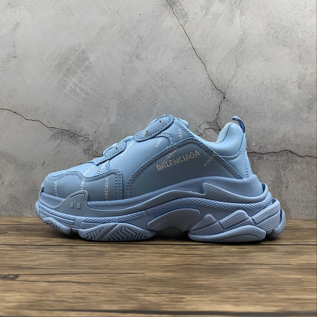 [Balenciaga TRIPLE S SNEAKER DADSHOE BLUE/BLUE/WHITE]-[WOMAN:35-39]-[MAN:40-46], photo 1