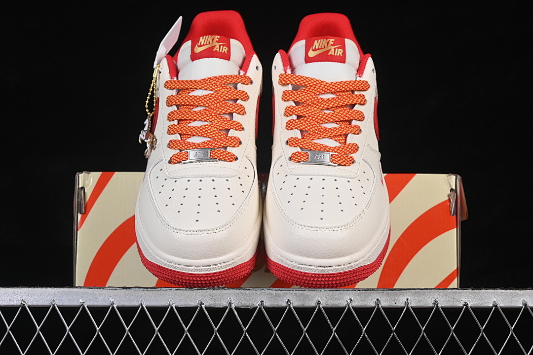 Nike [QW5288-125]-[AIR FORCE 1 07 LOW CASUAL SNEAKERS WHITE/RED/GOLD]-[WOMAN:36-39]-[MAN:40-45] - Image 13