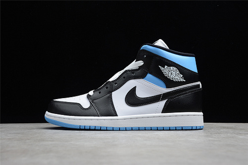 Jordan CJ AIR Jordan 1 MID WHITE/UNIVERSITY BLUE/BLACK · BQ6472-102, photo 1