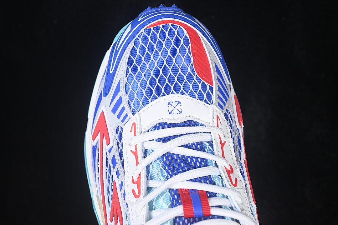 Unbranded [VIRGIL ABLOH RETRO RUNNING SHOES DARK BLUE/RED/SKY BLUE]-[WOMAN:36-39]-[MAN:40-47] - Image 9