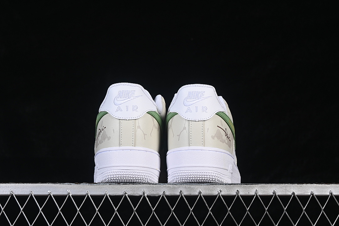 Nike [ZH0316-130]-[AIR FORCE 1 07 LOW WHITE/BEIGE/GREEN]-[WOMAN:36-39]-[MAN:40-45] - Image 14