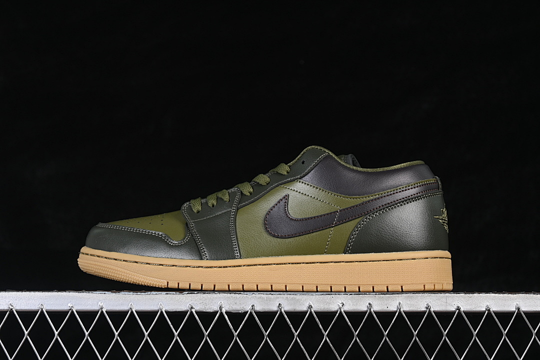 Jordan [IR0840-325]-[AIR JORDAN 1 LOW LOW-TOP CASUAL SNEAKERS GREEN/BLACK]-[WOMAN:36-39]-[MAN:40-46], photo 1