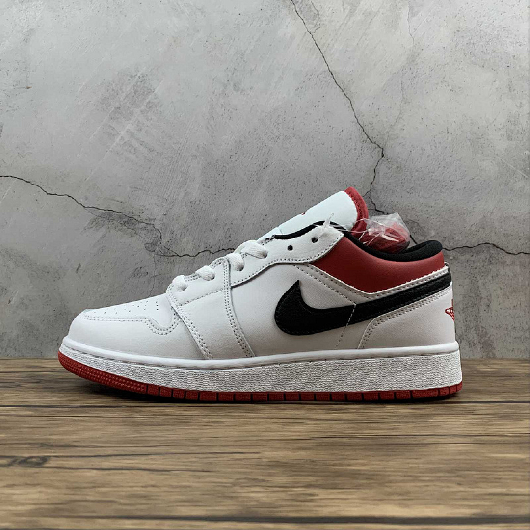 Jordan [553560-118]-[AIR JORDAN 1 LOW GS WHITE/GYM RED/BLACK]-[WOMAN:36-39]-[MAN:40-46], photo 1