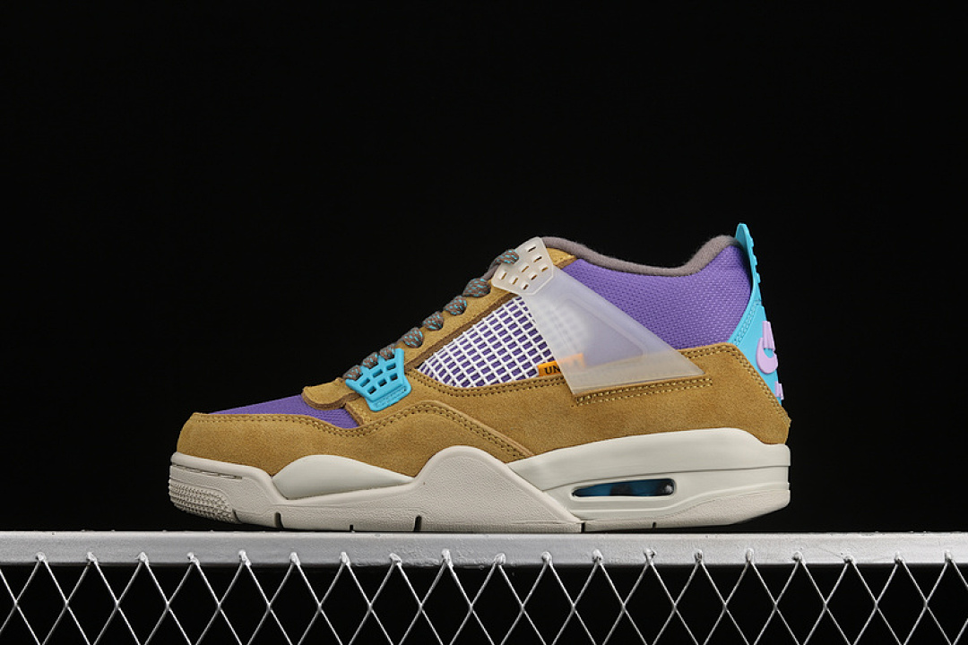 Jordan [DJ5718-300]-[UNION LA X AIR JORDAN 4 RETRO DESERT MOSS/TURQUOISE BLUE/DARK IRIS], photo 1