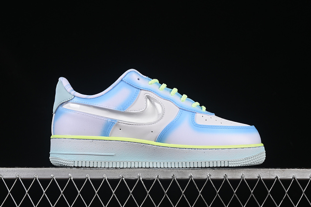 Nike [HJ4399-400]-[AIR FORCE 1 07 LOW PSYCHIC BLUE/CLEAR/WHITE/GLACIER BLUE/BARELY VOLT/GAME (ROYAL]) - Image 16