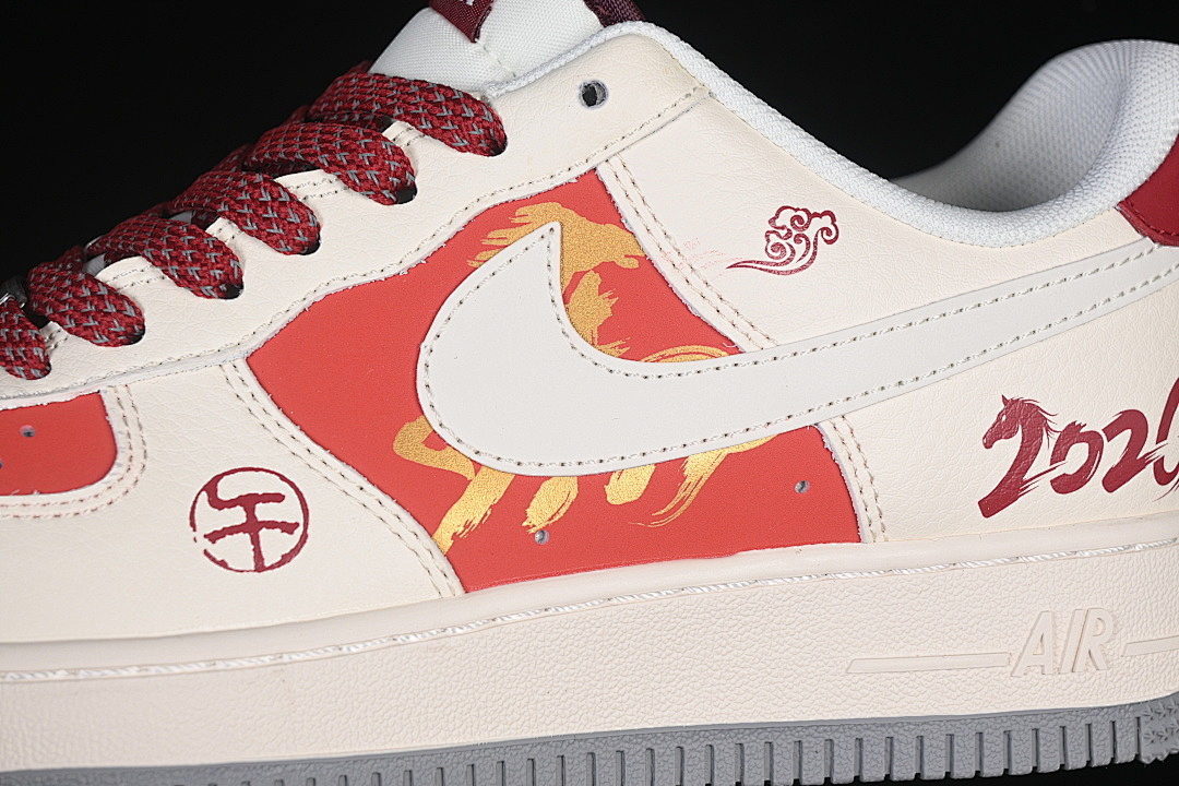 Nike [JP2026-151]-[AIR FORCE 1 07 LOW WHITE/RED/GOLD/GREY]-[WOMAN:36-39]-[MAN:40-45] - Image 8