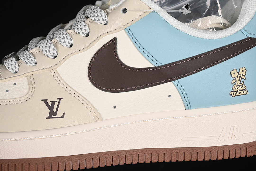 Nike [JJ2508-702]-[AIR FORCE 1 07 LOW LV WHITE/GREY/BLUE/BROWN]-[WOMAN:36-39]-[MAN:40-45] - Image 8