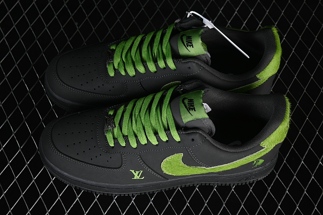 Nike [XY9025-001]-[AIR FORCE 1 07 LOW BLACK/GREEN/BLACK]-[WOMAN:36-39]-[MAN:40-45] - Image 11