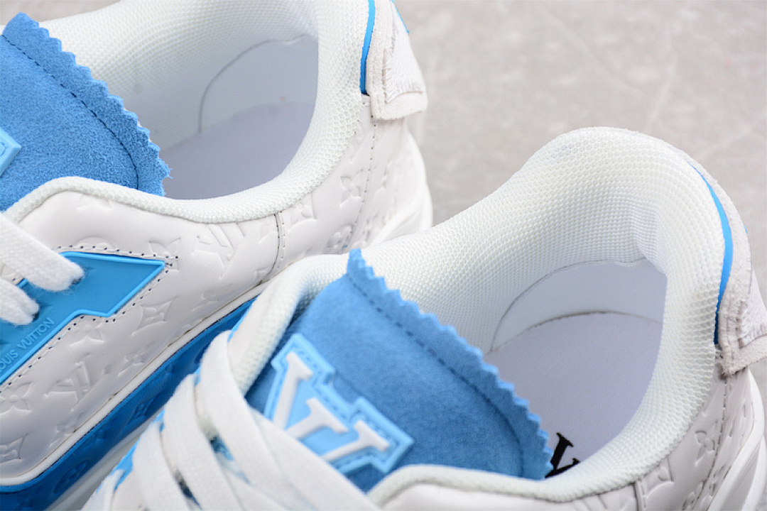 Louis Vuitton [L*V TRAINER LOW SNEAKER WHITE/WHITE/SKY BLUE]-[WOMAN:35-39]-[MAN:40-45] - Image 8