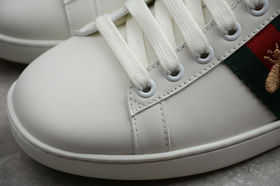 Gucci [GU*CCI ACE EMBROIDERED LOW-TOP SNEAKER WHITE/GREEN]-[WOMAN:35-39]-[MAN:40-44] - Image 9