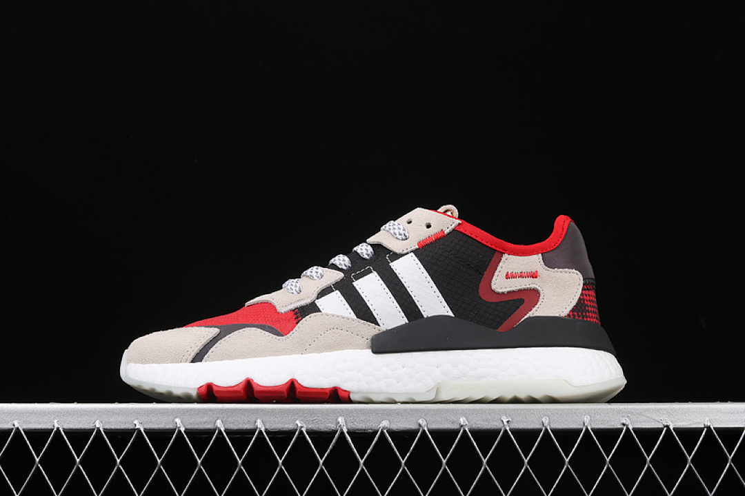 NITE JOGGER SHOES CORE BLACK/CLOUD WHITE/RED · FV3872, photo 1