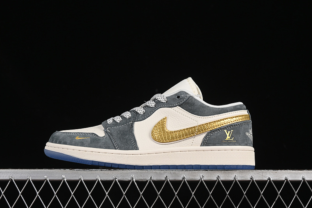 Jordan AIR Jordan 1 LOW WHITE/GREY/GOLD · XX3168-167, photo 1