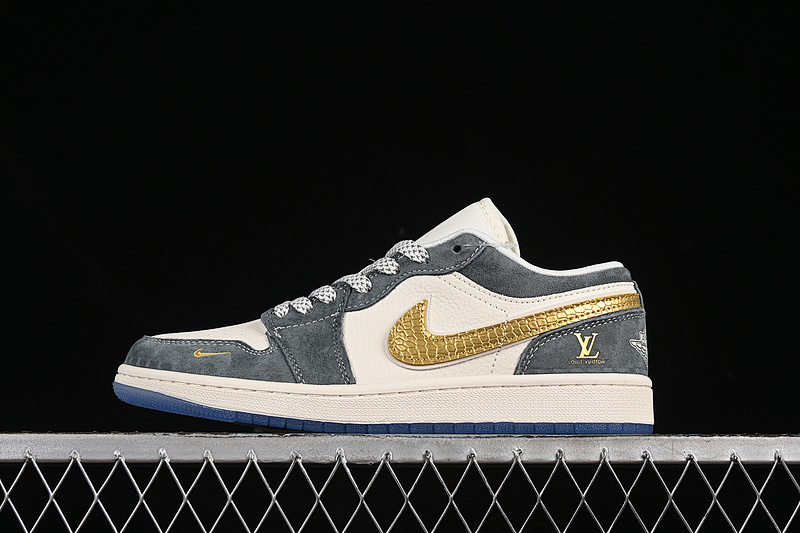 Jordan AIR Jordan 1 LOW WHITE/GREY/GOLD · XX3168-167, photo 1
