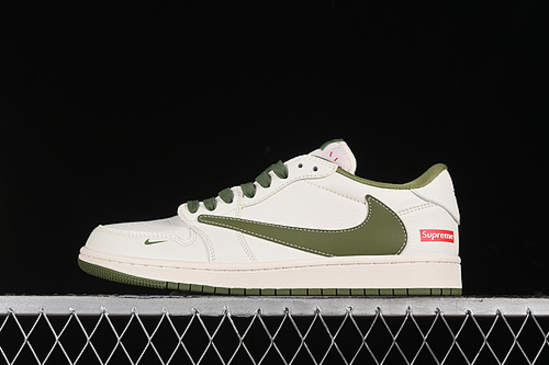 Jordan [XZ1168-002]-[TRAVIS SCOTT X FRAGMENT DESIGN AIR JORDAN 1 LOW OG SP OFF WHITE/GREEN]-[36-45], photo 1
